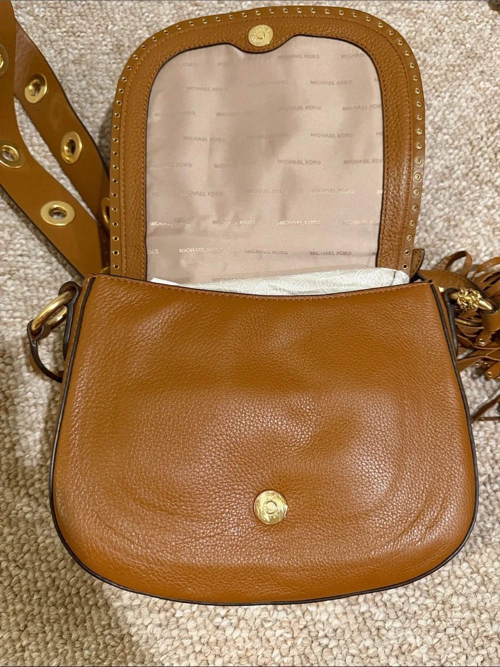 Michael Michael Kors Brooklyn medium saddle bag NWT with Original dust bag